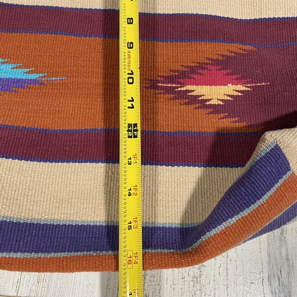 Southwest Aztec Tote Bag Colorful Stripe Pattern Color Block 100% Cotton Western - Picture 4 of 7